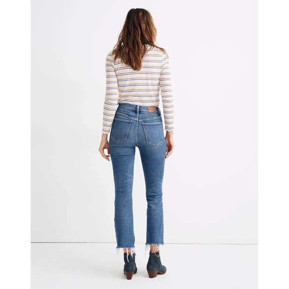 Madewell Cali Demi Boot Blue Jeans Women Size 27 High Rise Denim Stretch Capsule - Picture 2 of 15